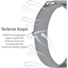 Mabeyn Akıllı Saatler ile Uyumlu Hook Loop Kumaş Kordonlar Terletmeyen Nefes Alan Hafif Yapılı Cildi Tahriş Etmeyen Cırt Cırt Tasarımlı Rahat Kordon (Gri-Mavi, Band 10-9-8)