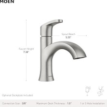 Mabeyn Karis 84346SRN Tek Kollu Lavabo Bataryası, Fırçalanmış Nikel