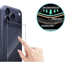 Mabeyn Iphone 17 Pro Max Ile Uyumlu Yüksek Kalite Full Kaplayan Arka Kasa Jelatin Ekran Koruyucu Şeffaf-Cam