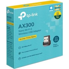 Mabeyn Archer TX1U; AX300 Mbps, Tasarım, Tak ve Çalıştır, Linux ve Windows(11/10/7) Destekli, Wi-Fi 6 USB Adaptör