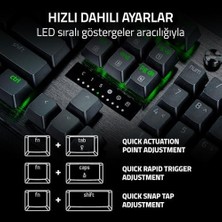 Mabeyn Huntsman V3 Pro - Analog Optik E-Spor Klavye - Tap & Hızlı Ateş Tetikleyici (Çok Fonksiyonlu Dijital Düğme, Dokulu Doubleshot Pbt Tuş Başlıkları) Abd Düzeni | Siyah
