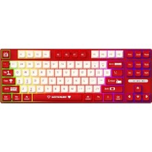 Mabeyn Ajazz AK870 Mc Kablolu Mekanik Oyun Klavyesi Kırmızı Klavye Brown Switch