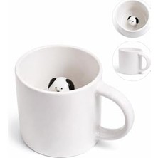 Mabeyn Sürpriz Köpek Figürlü Seramik Kahve Kupası – Gizli Tasarım Mug Bardak