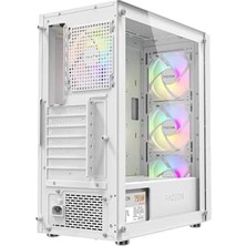 Mabeyn Fazeon F11 650W 80+ Bronze Tempered Glass Mesh 4x Rgb Fanlı USB 3.0 Beyaz Atx Bilgisayar Kasası