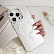 Mabeyn 15 Magsafe Uyumlu Şeffaf Sert Telefon Kılıfı Manyetik Hizalama Ince Hafif Darbe Dayanıklı Kamera Korumalı Koruma Kapak Şeffaf