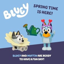 Mabeyn Bluey And Muffin 2'li Oyuncak Figür Oyun Seti, Zamanı Küçük Çocuk Heykelcik Oyuncak Seti, Giydirme Aksesuarlarıyla Birlikte, 3-5 Yaş Çocuklar Için Poz Verilebilir Bluey Figürinler
