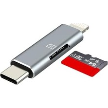 Mabeyn USB C Yıldırım Mikro Sd Kart Okuyucu (2in1) IPHONE16 15 14 Pro Adaptörü Için Dijital Kamera Tf Bellek Fotoğraf Depolama Transferi iPad Için Uyumlu C Tipi Kompakt Aksesuarlar