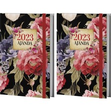 Mabeyn Halk Kitabevi Mor Kelebek Retro 2023 Ajanda, 13.5X21CM, 128 Sayfa, Ciltli 2li Paket