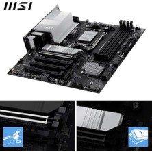Mabeyn Msı Pro B850M-P Wıfı7 Ddr5 Amd B850 Am5 Soket Ddr5 8200+(OC) Mhz Matx Anakart
