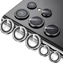 Mabeyn Galaxy S23 Ultra ile Uyumlu Kamera Lens Koruyucu Ineffable Kamera Lens Koruma Gümüş