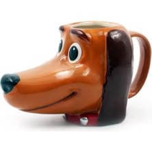Mabeyn Köpek Figürlü 3D Tasarım Seramik Kupa, 500 Ml, Kahverengi, Özel Tasarım