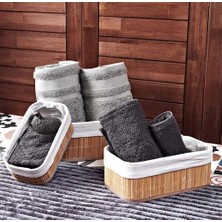Mabeyn 3'lü Çok Amaçlı Bambu Organizer Seti, Çok Boyutlu Mutfak Banyo Ev Sepetleri, Büyük, Orta, Küçük Boy
