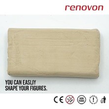 Mabeyn Hava ile Kuruyan Doğal Seramik Kil 500 gr – Fırın Gerektirmez, Boyanabilir & Verniklenebilir, Air Dry Clay Beyaz