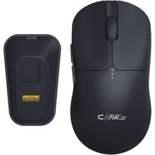 Mabeyn Rajin Blaze Çift Modlu Kablosuz 12000 Dpi Rgb Şarj Standlı & Makro Yazılımlı Kablosuz Gaming Mouse - Siyah (2.4 Ghz Kablosuz + Bluetooth)