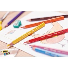 Mabeyn Bıc Kids Üçgen Kuru Boya Kalemi, 12'li Kutu, 2 Yaş ve Üzeri Çocuklar Için Ideal, Kıymık Oluşturmaz, Çiğnemeye Karşı Dayanıklı 3lü Paket