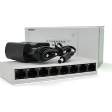Mabeyn Nr4 8 Port Switch LED Işıklı 100MBPS Ethernet Internet Dağıtıcı Ağ Hub Ev Ofis Için (8 Adet 100MBPS Port)