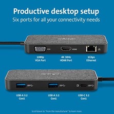 Mabeyn SD1650P Usb-C 4K Taşınabilir Yerleştirme Istasyonu, HDMI Özellikli Mobil Dock, /chrome Os/windows 7 Cihazlarıyla Uyumlu, USB C HDMI Adaptörü, K34020WW