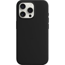 Mabeyn Labs 15 Pro Max Ile Uyumlu Kablosuz Şarj Destekli Rubber Fit Kılıf (Siyah)