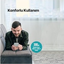 Mabeyn Alumicable Usb-C - Usb-C 300CM 60W Pd/qc Hızlı Şarj/data Kablosu Uzay Grisi