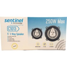 Mabeyn Sentinel Araç Hoparlörü 13CM 5inç 4 Ohm 250 Watt 2 Adet