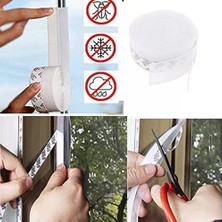 Mabeyn 10 Metre Kapı Pencere Yalıtım Bandı Seti, 5 Mt, 35 mm Silikon Conta ve 5 mt D Tipi Rüzgar ve Isı Yalıtım Şeridi, Kendinden Yapışkanlı, Soğuk ve Haşere Önleyici, Beyaz 2’li Set