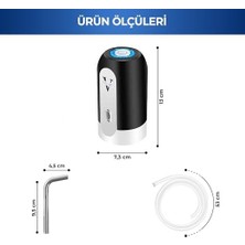Mabeyn Vayomy 4 W Şarjlı Otomatik Damacana Su Pompası – 1200 Mah Bataryalı, Bpa Içermez, Ce Belgeli Su Dispenseri (Siyah)