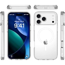 Mabeyn Labs Kablosuz Şarj Uyumlu Air Hybrid Şeffaf Kılıf, Darbe Emici Tpu + Pc Şeffaf Kılıf (17 Pro Max)