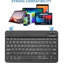 Mabeyn Bluetooth 10 Inç Ios Windows Uyumlu Kablosuz Klavye - Türkçe - Şarjlı - Sessiz - Multimedia - Ultra Ince Siyah