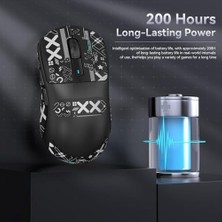 Mabeyn Attack Shark X3 Pro 4k/8khz Kablosuz Gaming Mouse – 49G Ultra Hafif Fare, Pixart PAW3395 Sensör, 26000 Dpı, Bt/2.4g/kablolu Üçlü Mod, 200 Saat Pil Ömrü, Profesyonel Oyun Faresi –