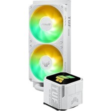 Mabeyn Tuf Gamıng Lc Iıı 240 Argb Aura Sync Rgb 120MM*2 Adreslenebilir Rgb Fan Cpu Sıvı Soğutucusu Beyaz 6 Yıl Garanti