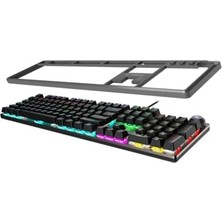 Mabeyn Msı Gg Forge GK300 Red Tr Gamıng Keyboard Mekanik Red Swıtch Rgb Backlıght