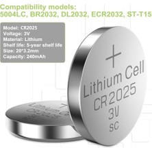 Mabeyn CR2025 Pil 5'li Paket Lityum Düğme Pil 3V 2025
