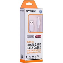 Mabeyn Syrox C71 2,0 Mah Type-C 1,2 mt Type-C Kablo