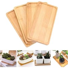 Mabeyn Doğal Bambu Sunum Tabağı - 23X12 cm Dikdörtgen Düz Servis Tepsisi - Sushi, Tatlı ve Kahve Sunumluk
