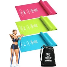 Cekar Store Telvesse  3 Adet Farklı Dirençte Pilates Squat Aerobik Bandı - Hafif,orta,sert Çalışma Lastiği-Evde Spor Karın Kası Sıkılaşma Seti