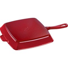 Mabeyn 40501-110-0 Izgara Tavası, Dökümü Demir, Indüksiyonlu Ocaklara Uygun, 26 Cm, Kiraz Kırmızısı