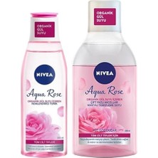 Mabeyn Aqua Rose Gül Suyu Içeren Çift Fazlı Micellar Makyaj Temizleme Suyu 400ML ve Nemlendirici Tonik 200ML, Cilt Bakım, Yüz Temizleme