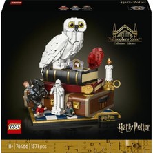Mabeyn Potter Felsefe Taşı – Koleksiyoncu Versiyonu 76466 - Yetişkinler Için Hedwig Figürü ile Potter, Hermione ve Ron Minifigürleri Içeren Model Yapım Seti, Hediye Fikri (1571 Parça)