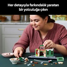 Mabeyn Fransız Kafe 10362 - Yetişkin Kadın ve Erkekler Için Süslü Koltuklar ve Asılı Saksılar Içeren Koleksiyonluk Dekoratif Model Yapım Seti, Ev Veya Ofis Dekoru Kendin Yap (1101 Parça)