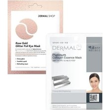 Mabeyn Dermal 3 Katmanlı Rose Göz Maskesi ve Sıkılaştırıcı Aydınlatıcı Yumuşatıcı Platinum Kolajen Maske Set