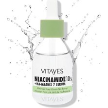 Mabeyn Vıtayes Niacinamide%10 ve Hyalüronik Asit Cilt Gözenek Sıkılaştırıcı Cilt Bariyeri Güçlendirici Serum, 30 ml