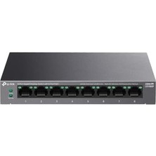 Mabeyn LS108GP | 8-Port Gigabit Poe+ Switch | 62W Poe Bütçesi, 250M Iletim, Tak ve Çalıştır | Fansız, Sessiz Metal Kasa | Ip Kamera & Ap Uyumlu Ağ Anahtarı