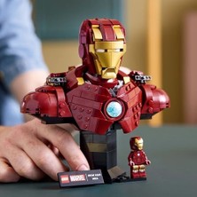 Mabeyn | Iron Man Mk4 Büstü 76327, Yetişkin Kadınlar ve Erkekler Için Baskılı Bir Isim Levhası ve Çıkarılabilir Iron Man Minifigürü Içeren Koleksiyonluk Model Yapım Seti, Hediye Fikri (436 Parça)