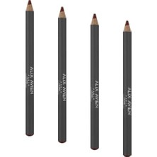 Mabeyn Uzun Süre Kalıcı Dağılma Yapmayan Nemlendirici Dudak Kalemi - Lipliner Pencil 19 Reddish Brown (4 Paketi)
