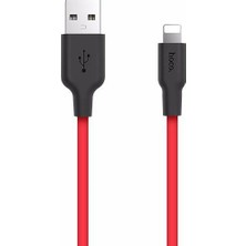 TKÇ Hoco X21 USB To iPhone Lightning 2A Silikon Hızlı Şarj ve Data KABLOSU-(5775)