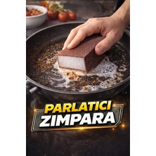 EUROLUXE Parlatıcı Zımpara Sünger – Tencere ve Tavalar Için Güçlü Yağ & Yanık Leke Temizleyici Sünger