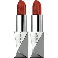 Mabeyn Alix Avien Uzun Süre Kalıcı Nemlendirici Pürüzsüz Etkili Yarı Mat Ruj Satin Lipstick 824 Brick Red (2 Paketi)