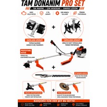 Mitsuyama Japon Yan Tırpan + Çift Toprak Çapalama + Çit Kesme Aparatı 63CC 5,7 Hp