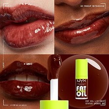Mabeyn Nyx Professıonal Makeup Yağ Yağı Dudak Damlası, Nemlendirici Dudak Yağı Parlaklığı, Vegan Renkli Formül, 12 Hr'ye Kadar Hidrasyon - Durum Güncellemesi (Zengin Çikolata)