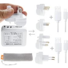 TKÇ Haweel Universal Seyahat Şarj Adaptör Iphone ve 1 Mikro USB Şarj Kablosu SET-(5775)
